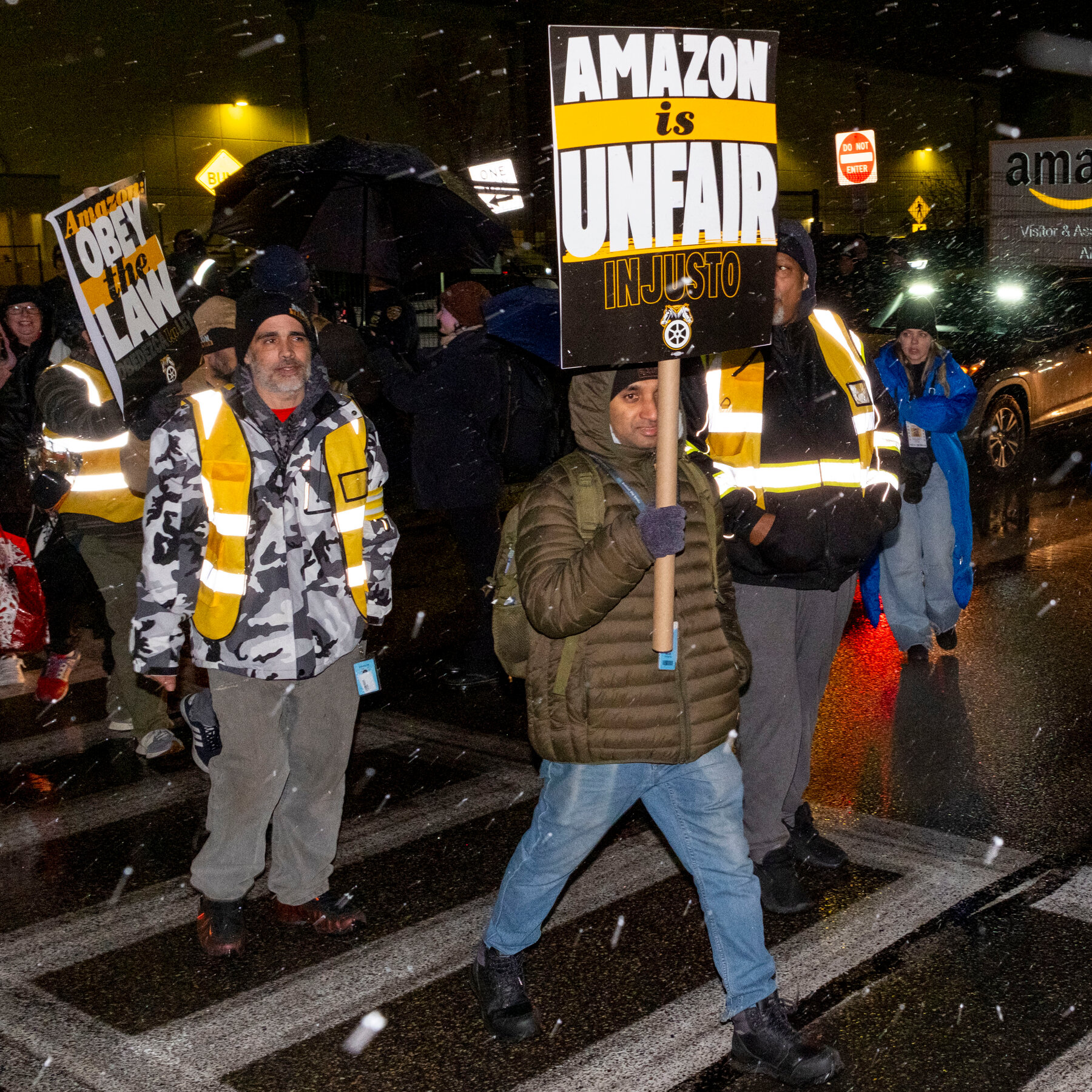 Amazon Warehouse Workers in New York City Join Protest