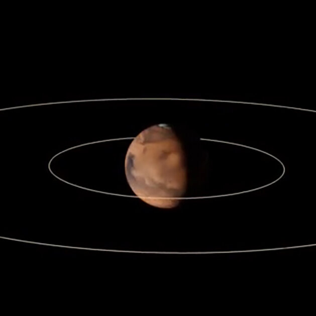 An Asteroid’s Destruction May Have Given Mars Rings, Then Moons