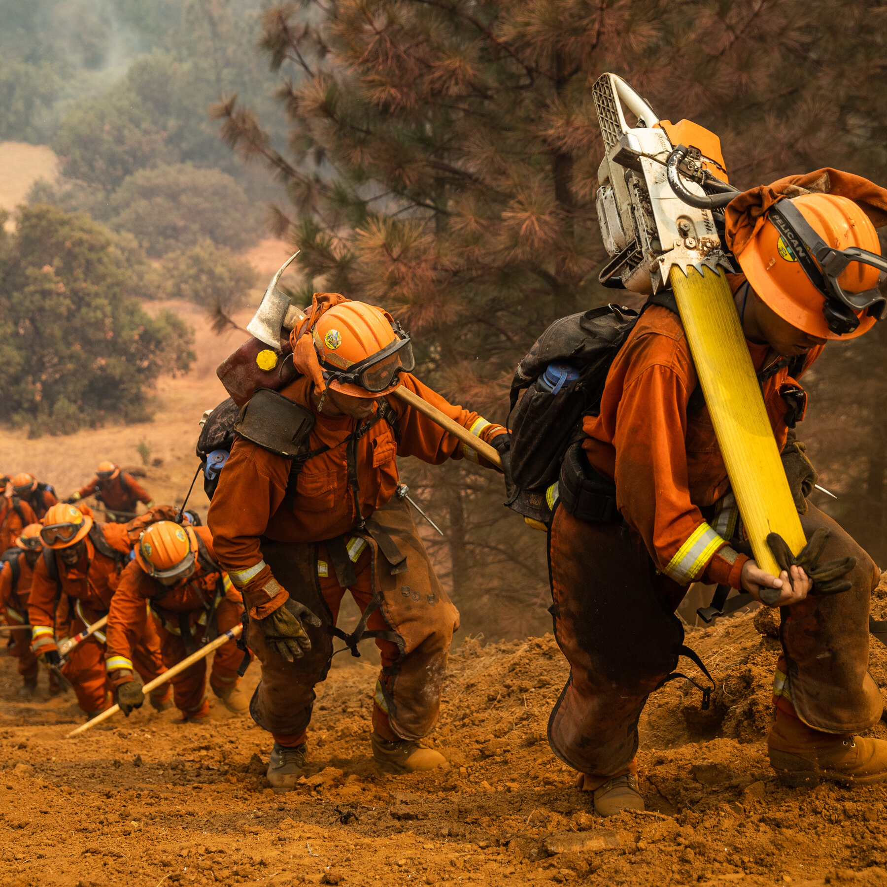 For Just Dollars a Day, Inmates Fight California’s Fires